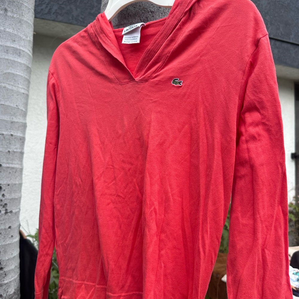 Lacoste Men's V-Neck Coral Sweater